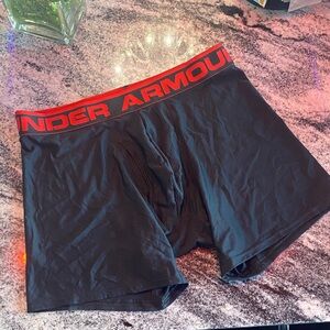 Under Armour Black and Red Boxer Briefs